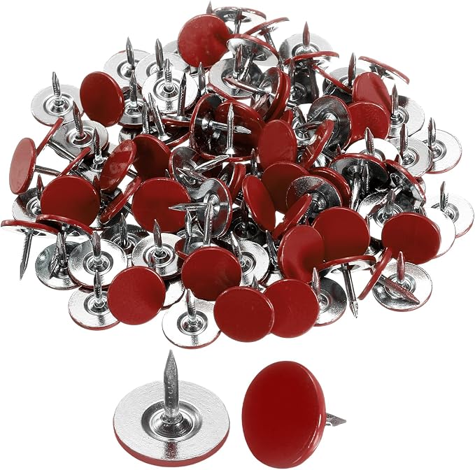 uxcell 150Pcs Upholstery Tacks, 11mmx10mm Flat Head Thumb Tack Decorative by uxcell