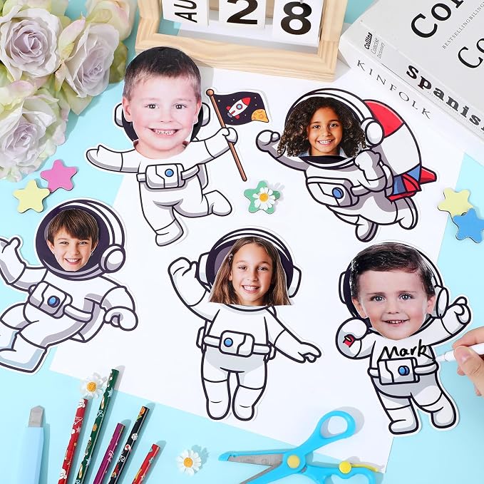 160Pcs Outer Space Cutouts Back to School Bulletin Board Decoration Set - Image 4