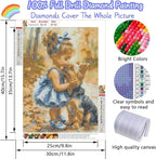 EIBEILI Diamond Art Kits for Adults, Girl and Dog Diamond Painting Kits for - Image 2
