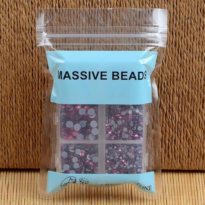 4000Pcs Mixed Size Hot Fix Round Crystals Gems Glass Stones Hotfix Flat Back - Image 4