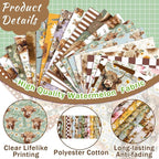 HunnmingRe 20 Pcs 10''x10'' Highland Cow Quilting Fabric Square Cow Precuts - Image 3
