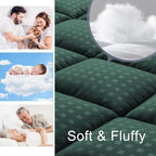 HYLEORY Twin XL Mattress Pad Quilted Fitted Mattress Protector Cooling Pillow - Image 3