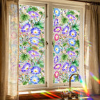 Morning Glory Stained Glass Window Cling, Removable Window Privacy Film - Image 8