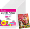 10 Pack 11"x14" Canvas Panels for Painting, Art Painting Supplies | 100% Cotton by PaintaDream