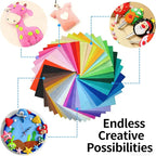 BoAn 40 Pcs Felt Sheets for Crafts 4"x 4", Soft Felt Fabric Squares in Rich - Image 3