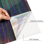 VINYL FROG Holographic Adhesive Vinyl Roll 12" x5ft Glitter Grey Permanent - Image 2