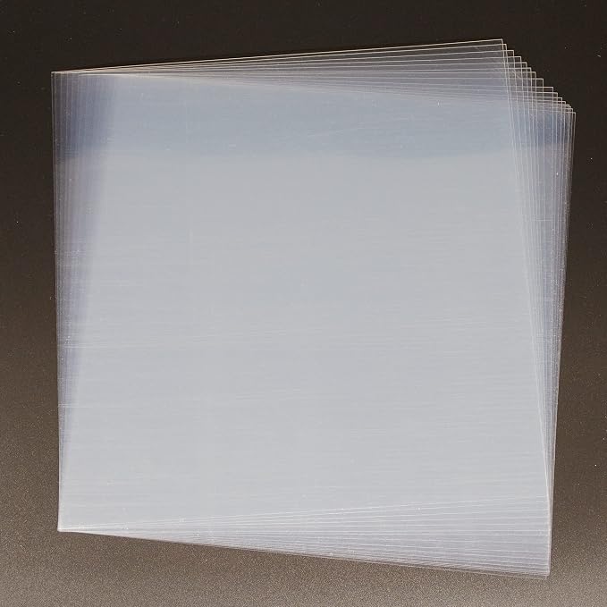 16PCS 6 Mil Blank Mylar Stencil Sheets, 12 X 12 Inch Clear Plastic Sheets by neglex