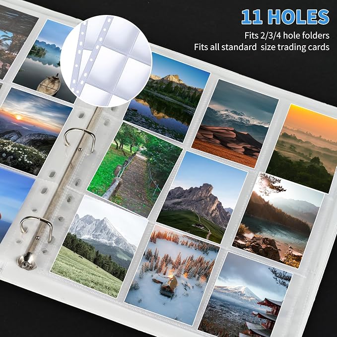 9 Pocket Card Sleeves, Holds 1800 Cards, Trading Card Binder Sleeves, 3 Ring 9 - Image 5
