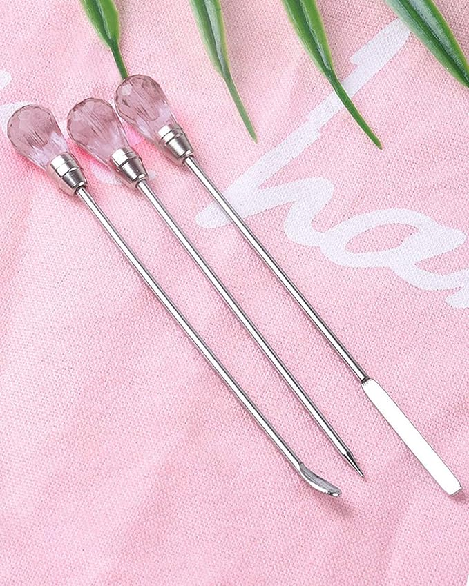 11 Pcs Resin Spoon Tools Kit-Metal Stir Sticks Resin Spoons Poke Needle - Image 5