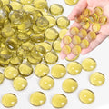 Glass Marbles, 0.97 LB Transparent and Smooth Flat Glass Beads by MESCHETT