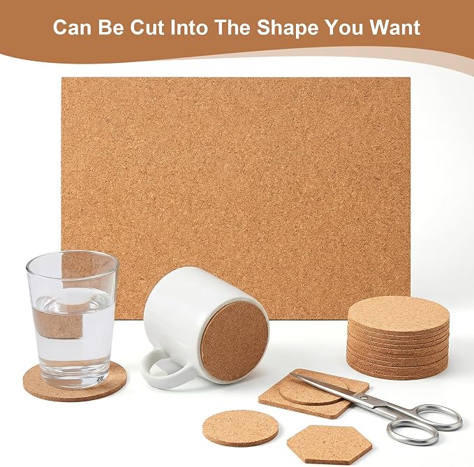 5 Pack Cork Sheet 1mm Adhesive Thin Cork Sheets 11.8 * 7.9 Inch Rectangle - Image 3