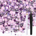 ASTARON 50g Mix Flatback Rhinestones Half Pearls by ASTARON