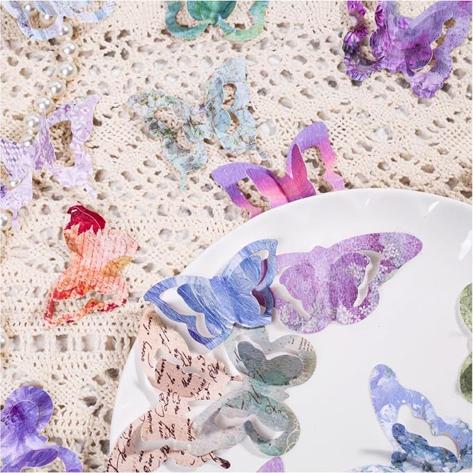 120 Pcs Aesthetic 3D Butterfly Scrapbooking Supplies, 2.2x2.4 Vintage Butterfly - Image 7