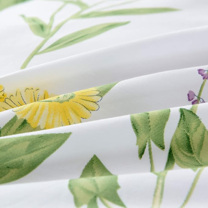 FADFAY Farmhouse Premium Shabby Green Daisy and Botanical Lavender Flowers 100% - Image 7