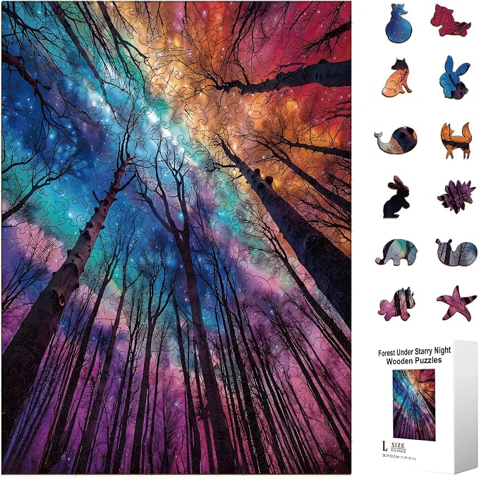 300pcs Wooden Puzzles for Adults Unique Animal Shaped Pieces | Colorful Funny by Unknown