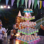 YestBuy Cupcake Stand – 5 Tier Premium Cupcake Holder – Acrylic Cupcake Tower - Image 2