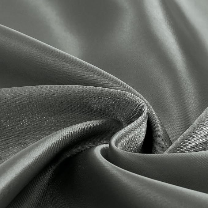 Homiest Dark Grey Satin Fitted Sheet King Size, Deep Pocket, Luxury & Ultra - Image 5