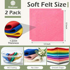 Azalea Pink Soft Felt Sheets for Crafts, 1.6mm Thick, Handmade Crafts, DIY - Image 3