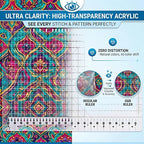 XL 17-3/4” x 22” Slotted Quilting Ruler, Accurate Fabric Strip Cutting - Image 3