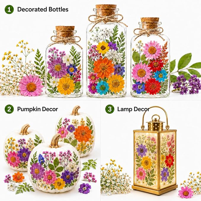 181 pcs Dried Flowers for Resin, Natural Flowers and Leaves Kit - Image 8