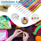 Vodiye 9 Sizes Crochet Hooks 2.0–6.0mm, Ergonomic Crochet Hook Set, Crochet - Image 2