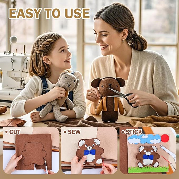 12 Rolls 8"x35" 1.4mm Thick Soft Felt Fabric Sheet 12 Assorted Brown Tone - Image 5