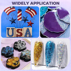 Renfio Holographic Glitter, 9.7oz/275g Laser Black Chunky Glitter - Image 7