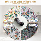 Kromapolis Window Privacy Film, Stained Glass Sticker Floral Window Clings - Image 3