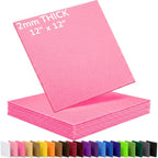 2mm Stiff Felt Sheets 12" X 12" | Thick Polyester Felt Material, DIY Craft by Luceinvita