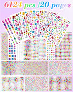 6124Pcs Gem Stickers-Self-Adhesive Face Jewelry Stickers, Acrylic Gems DIY - Image 3