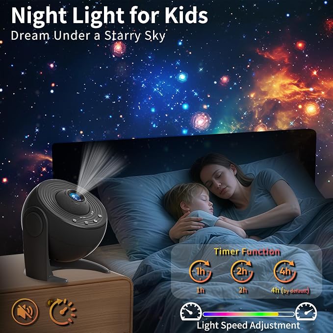 FlyLily Galaxy Projector for Bedroom, 13 in 1 Planetarium Star Projector - Image 4