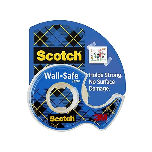 Scotch Wall-Safe Tape, 1 Dispenser Roll, Removable Wall Safe Tape, by Unknown