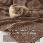100% Cotton Muslin Blanket Large 50"x 70", Breathable and Lightweight Cotton - Image 4