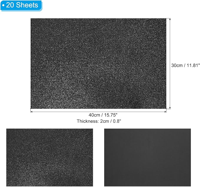 PATIKIL 20 Sheets 2mm Glitter Foam Sheet - Image 2