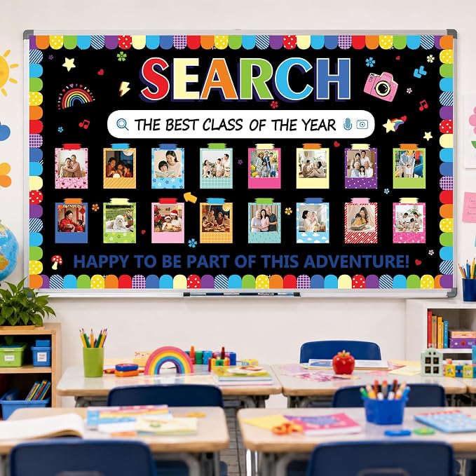 Photo Display Bulletin Board Kit Welcome Back to School Search Adventure - Image 7