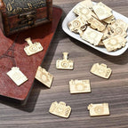 200 pcs Mixed Styles Camera Theme Unfinished Wooden Cutout Charms Travel - Image 5
