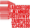 Letter Stickers, Mailbox Numbers, 2 Inch Waterproof Vinyl Alphabet | 2 Inch Red by Llewyn