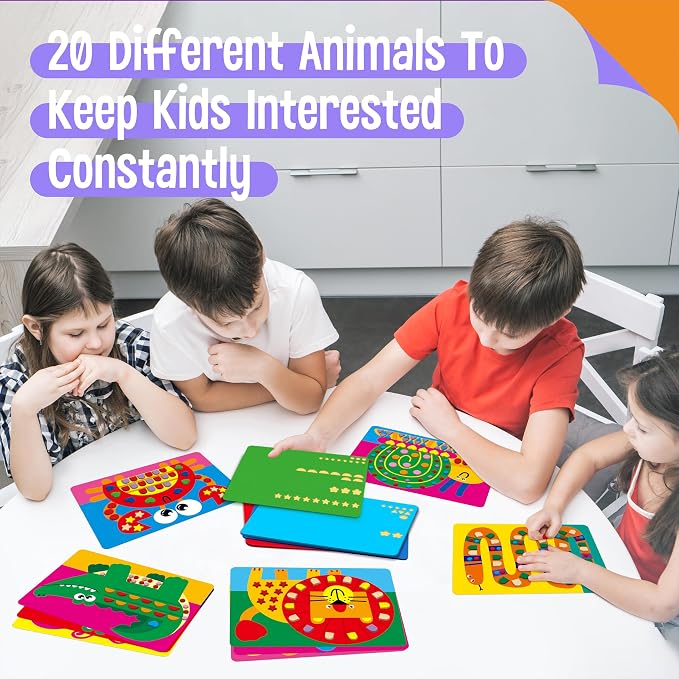 SpriteGru Foam Sticker Art Activity, 20 Animals - Image 4