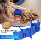 6pcs 3" Self Adhesive Bandage Wraps, Paw Prints B | - Image 2