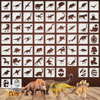 Dinosaur Stencils for Painting, Plastic Reusable DIY Drawing Templates for by Felixcraft-DIYDreamscape