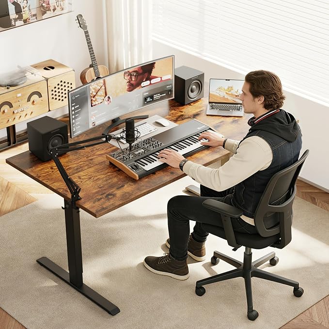 Agilestic Electric Standing Desk, 48 x 28 Inches Height Adjustable Desk - Image 2