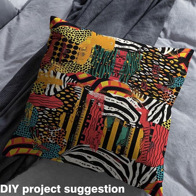 Traditional African Fabric by The Yard, Leopard Tiger Zebra Print Flannel - Image 3