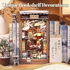 Fsolis Book Nook Kit for Adults – Japanese DIY 3D Wooden Puzzles | Japan Winter - Image 3