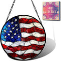 National Flag Acrylic Suncatcher Faux Stained Glass Window Hanging 9.8" | by Unknown