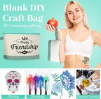 Silkfly 15 Pcs Cotton Canvas Makeup Bags Cosmetic Zipper Bags 10.2 x 5.5 x 2'' - Image 5