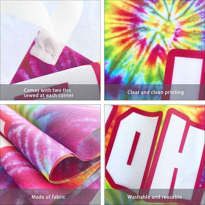 Tie Dye Birthday Banner, Large Happy Birthday Sign, Tie Dye Birthday Party - Image 3