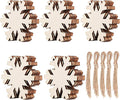 Unfinished Wooden Christmas Ornaments-Tmflexe 50-Pack Paintable Blank Xmas Tree by Tmflexe