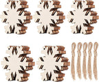 Unfinished Wooden Christmas Ornaments-Tmflexe 50-Pack Paintable Blank Xmas Tree by Tmflexe