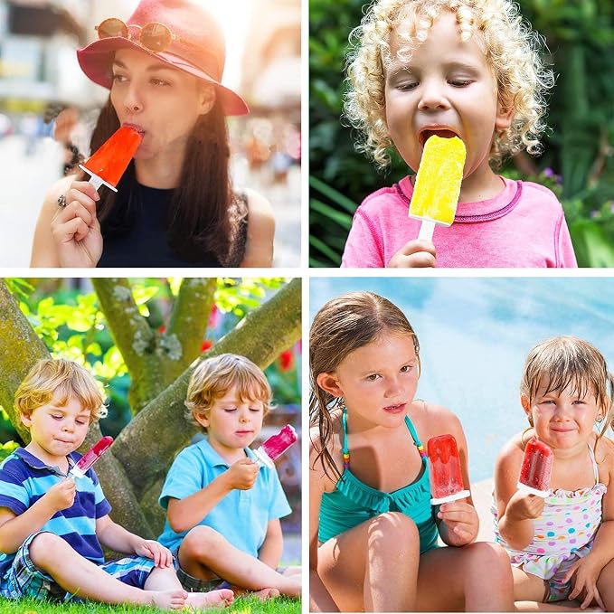 Popsicle Molds, 10 Pieces Silicone Popsicle Molds - Image 9