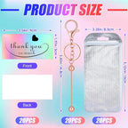 Sasylvia 60 Pcs Beadable Keychain Bars Bulk Making Kit 20 Beaded Keychain 20 - Image 2